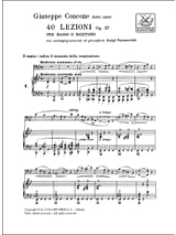 40 Leçons Opus 17 - Giuseppe Concone - Partition - Pédagogie